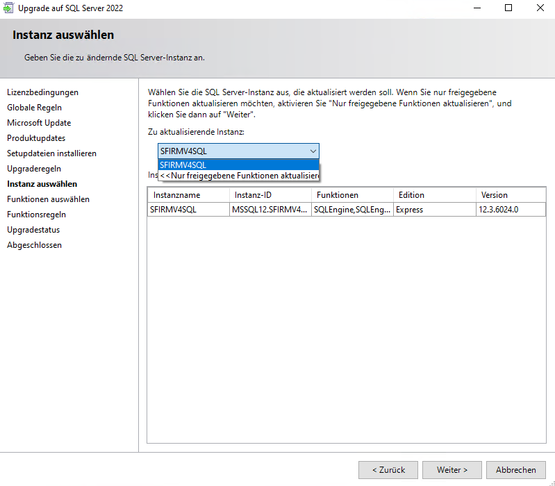 Upgrade SQL 2022 Auswahl Instanz.png
